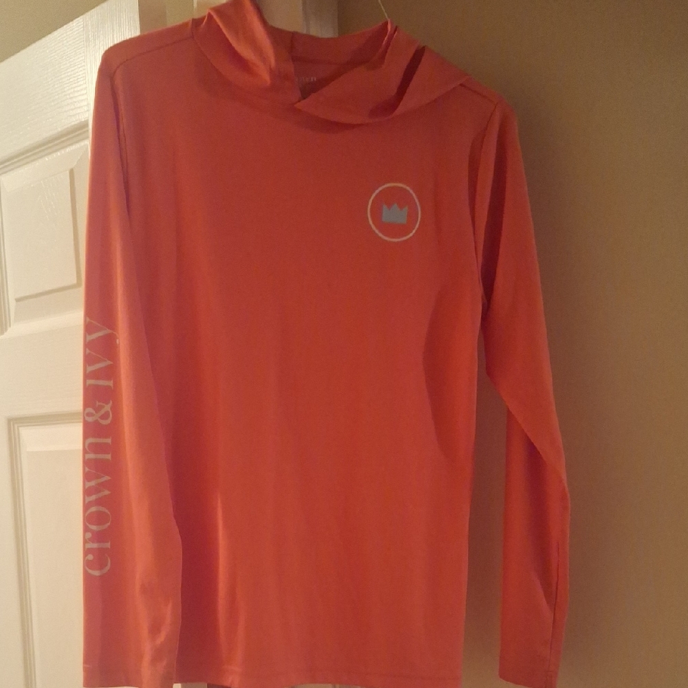 Crown & Ivy Vibrant Coral Hoodie